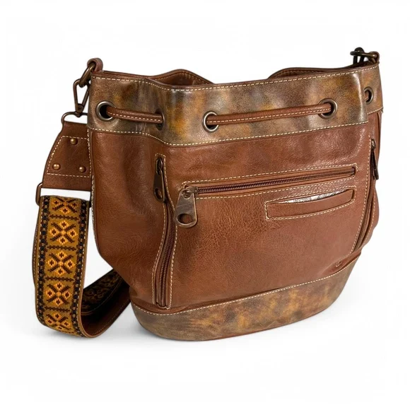 Blazin Roxx Concealed Carry Bucket Bag Ivy Copper Shoulder Purse NWOT Western - Picture 9 of 13